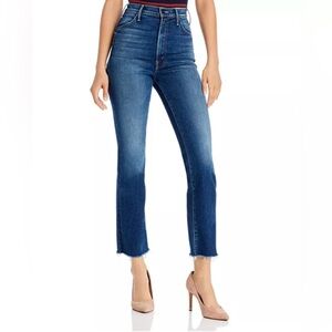 Mother Women's The Hustler Ankle Fray Flared Jeans In Night Clubbing Sz 26